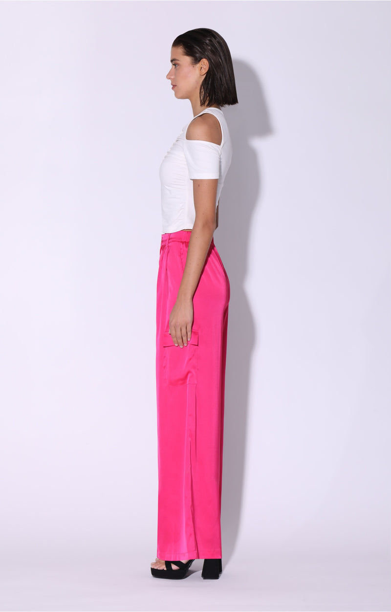 New Look Bright Pink Tailored High Waist Wide Leg Trousers | very.co.uk