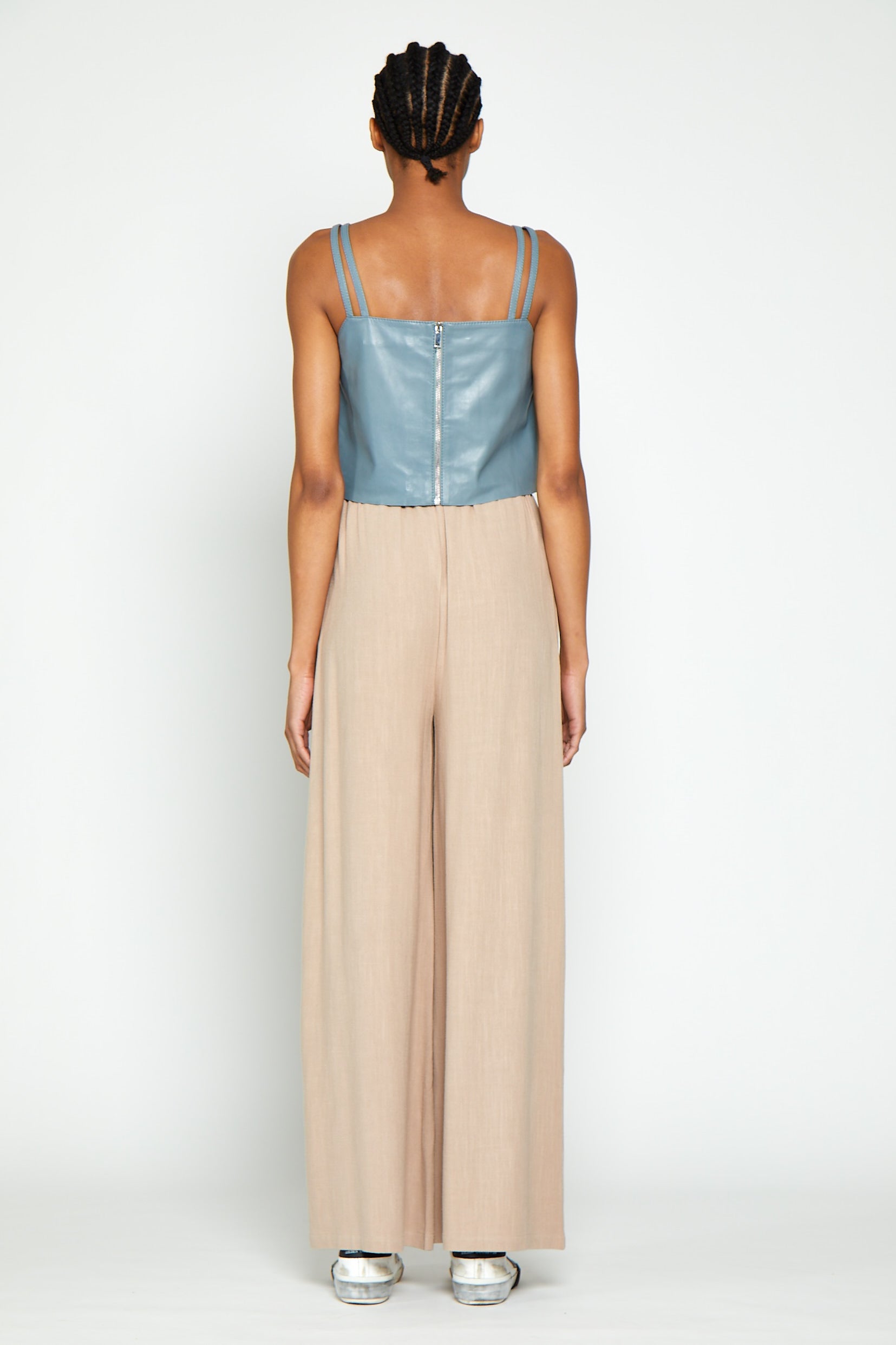 Leroy Top, Stone - Leather