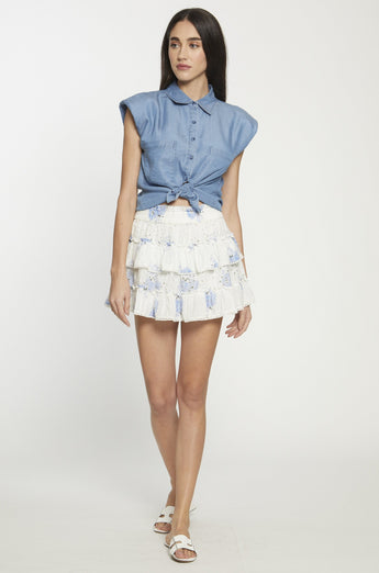 Donatella Top, Medium Wash