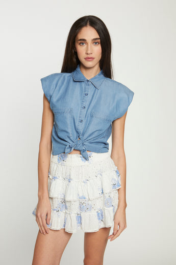Donatella Top, Medium Wash