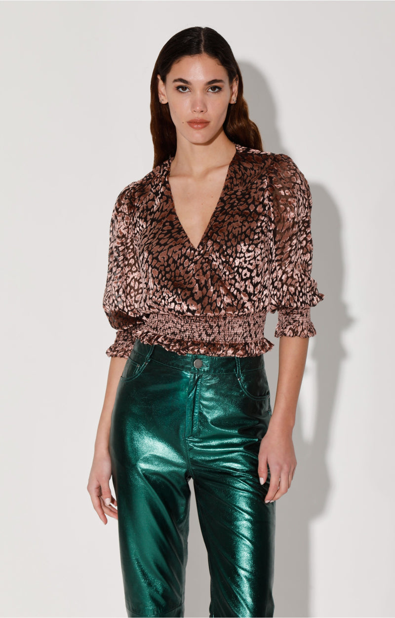 Rochelle Top, Leopard Blush
