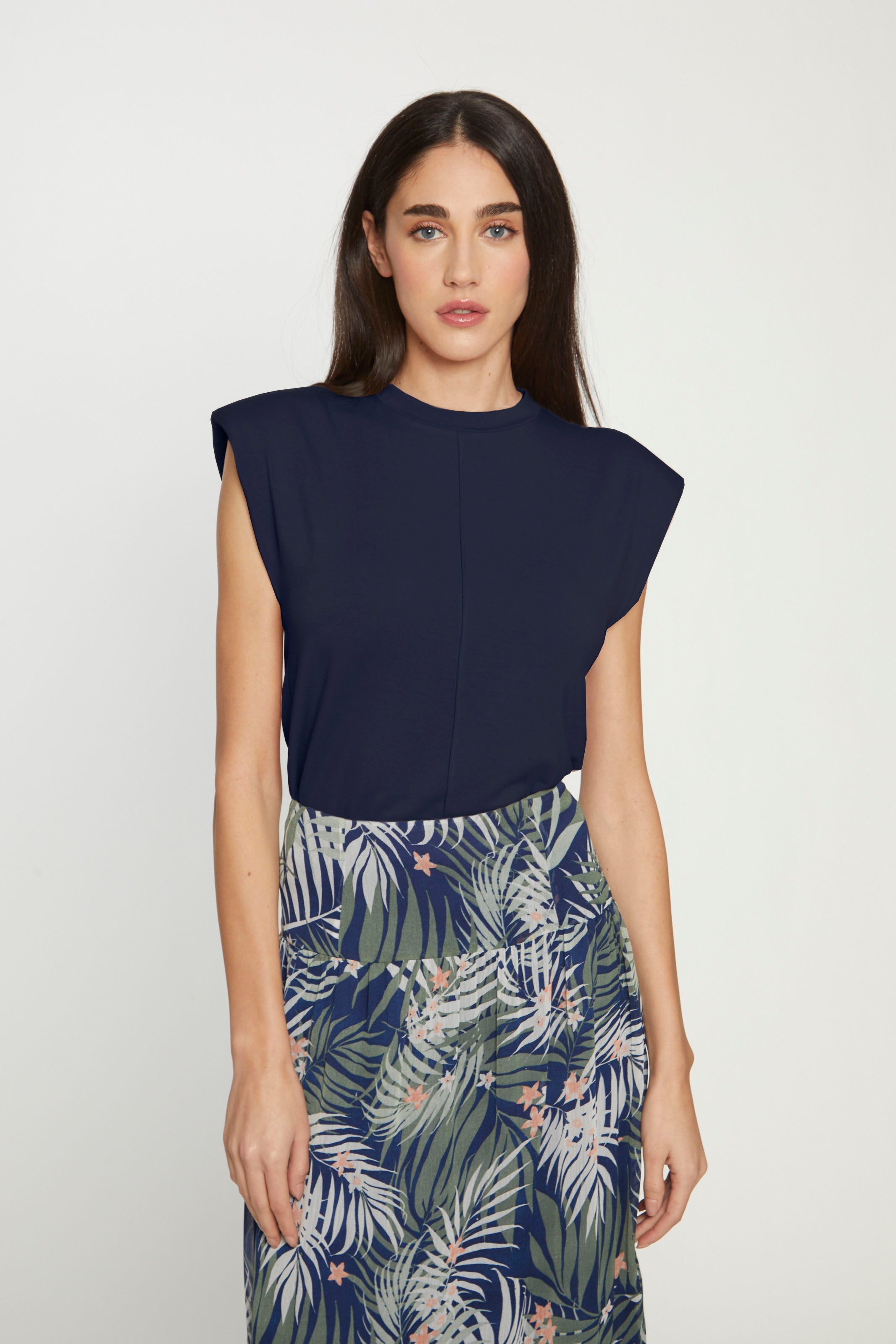Alex Top, Navy - Oasis Knit