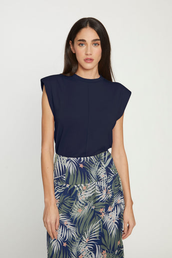 Alex Top, Navy - Oasis Knit