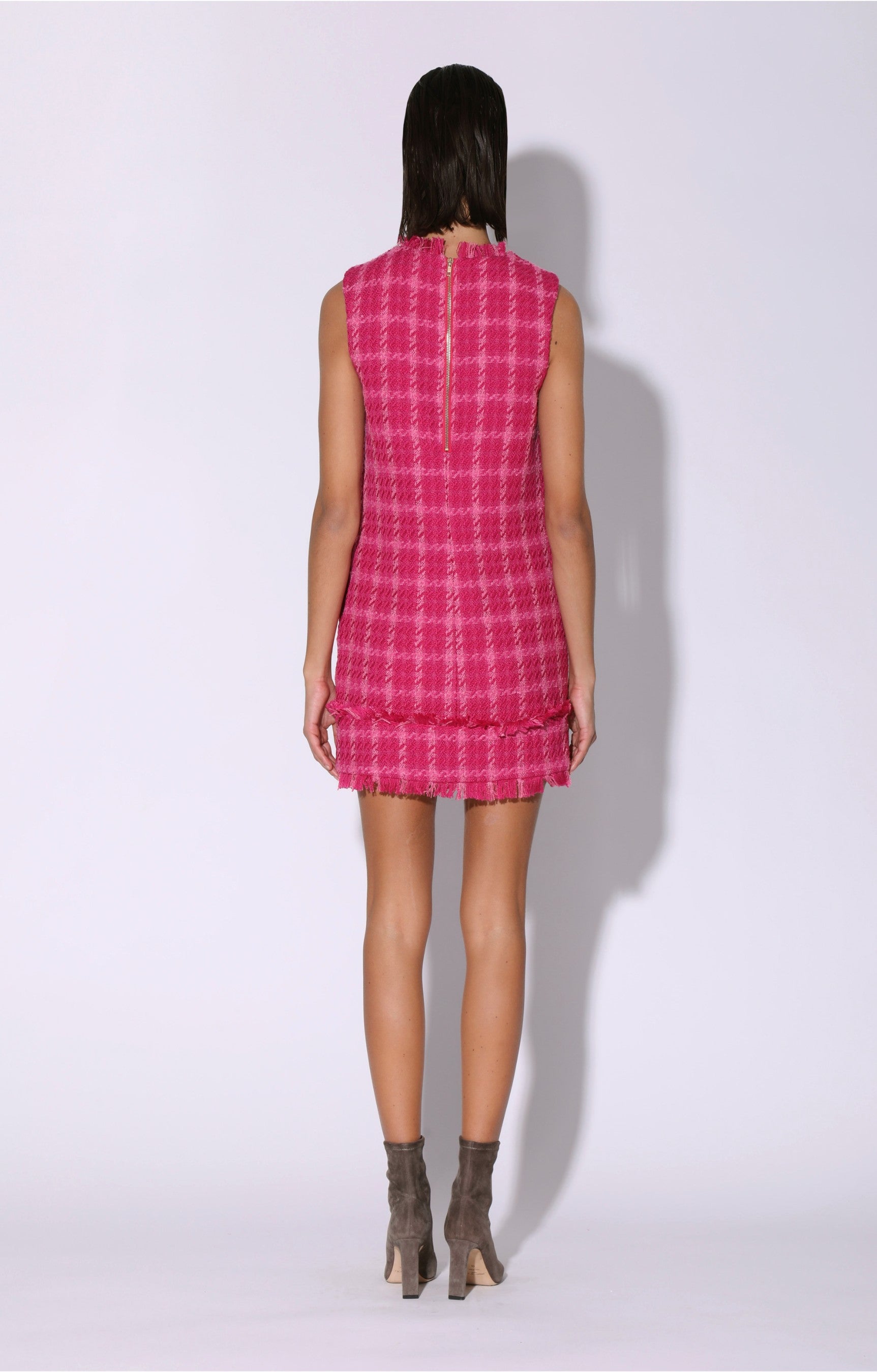 Bethani Dress, Magenta Electric Tweed