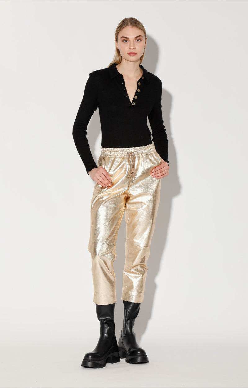 Minh Jogger, Gold - Leather