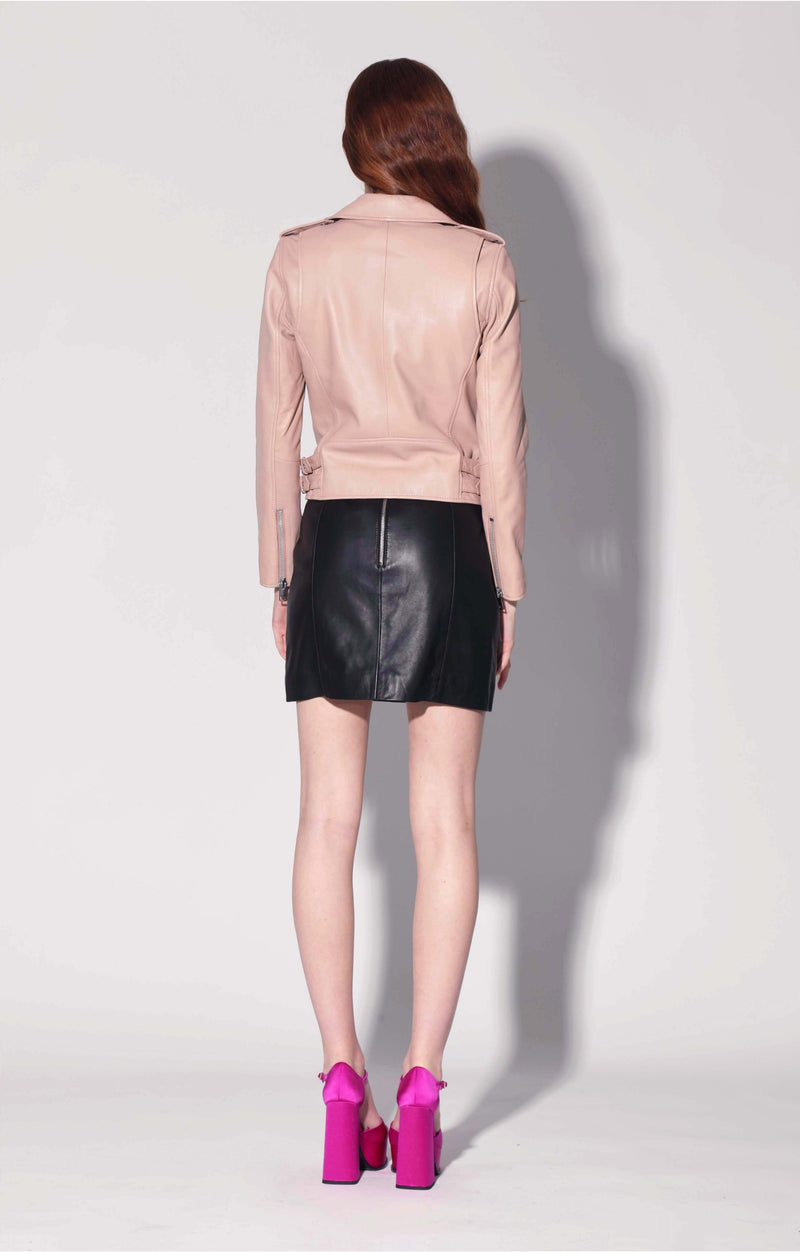Liz Jacket, Rose Pink - Leather