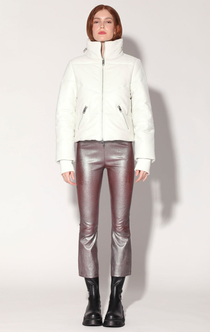 Edwina Jacket, Snow - Leather