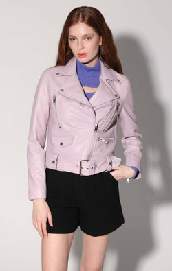 Flissy Jacket, Lavender - Leather