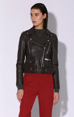 Flissy Jacket, Mocha - Leather