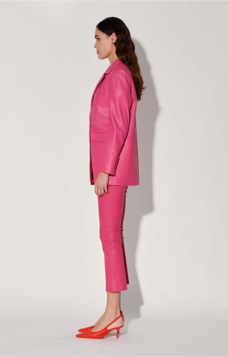 Kiki Blazer, Bright Pink - Leather