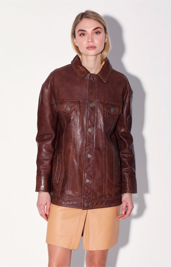 Sutton Jacket, Walnut - VT Wash Leather