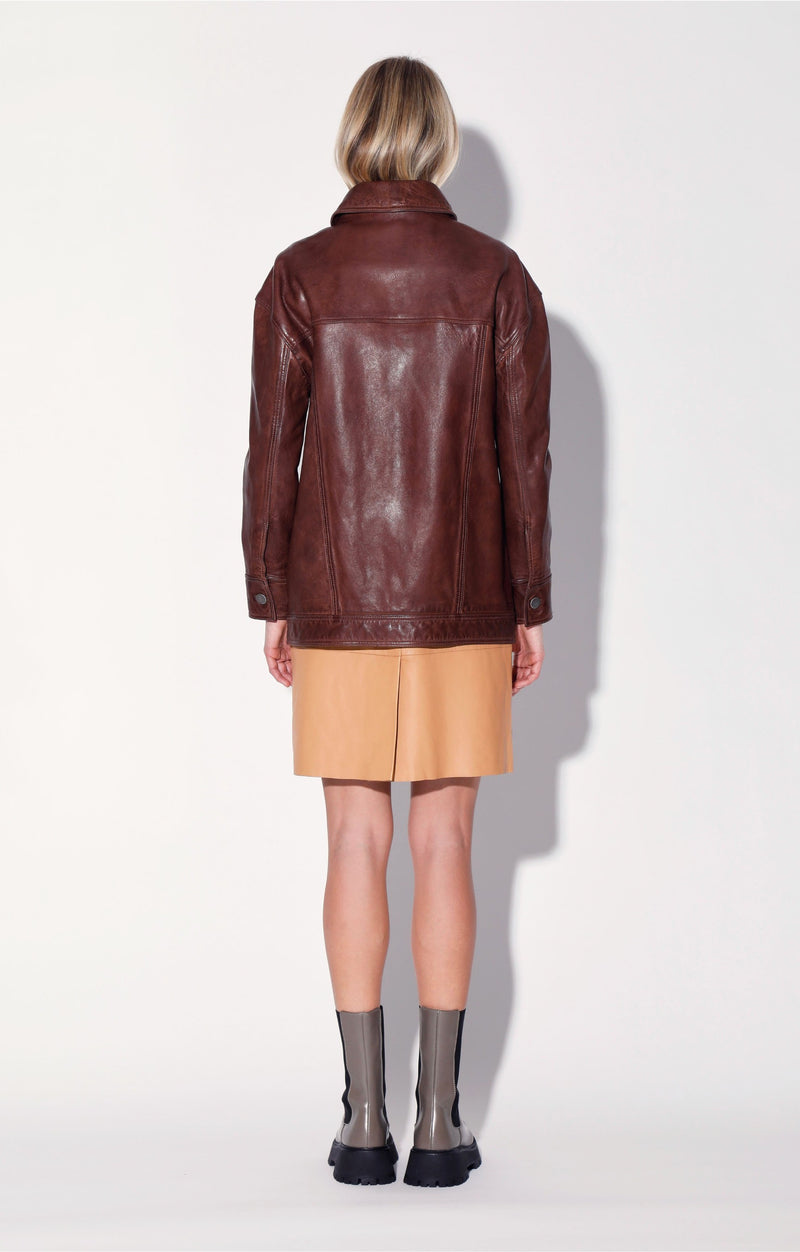 Sutton Jacket, Walnut - VT Wash Leather
