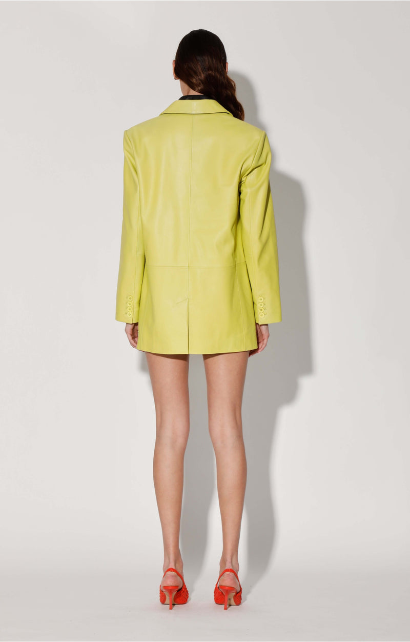 Kira Blazer, Key Lime - Leather