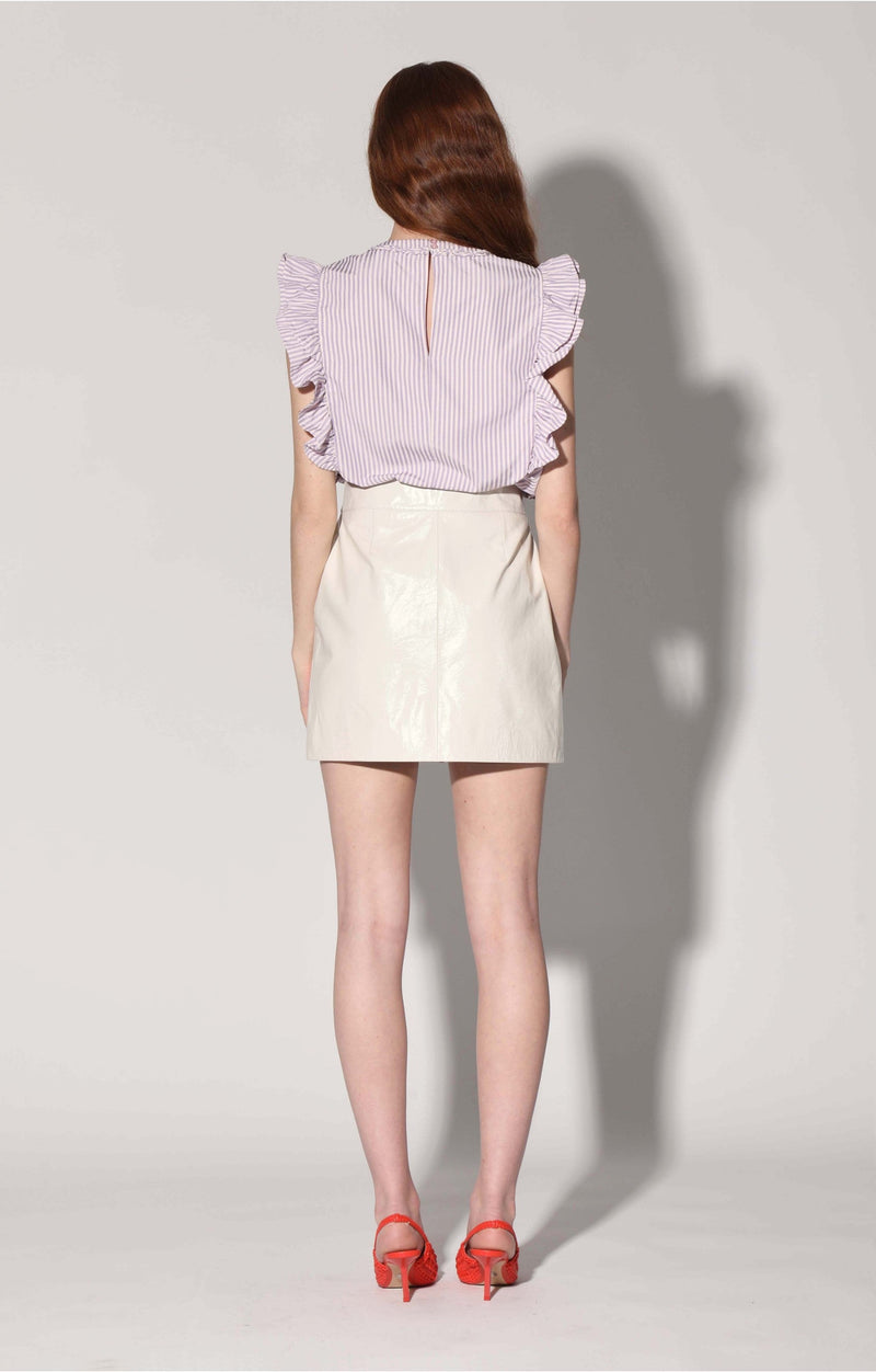 Amy Skirt, Oyster Patent - Leather (Spring 2023)