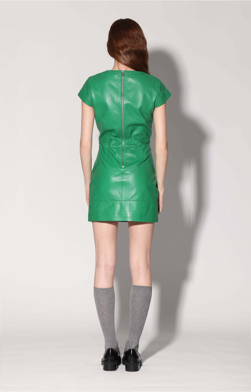Darya Dress, Clover - Leather
