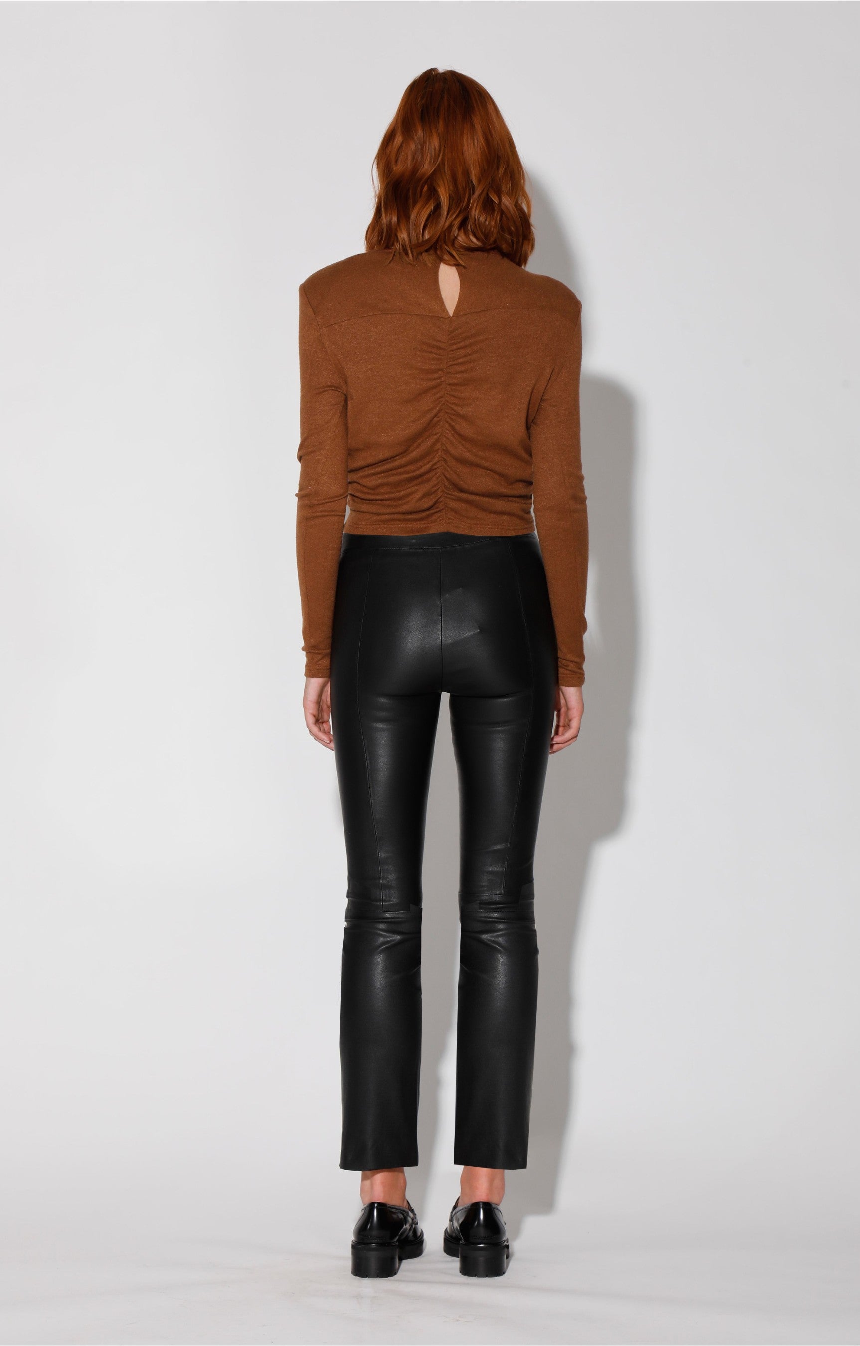 Karina Pant, Black - Stretch Leather
