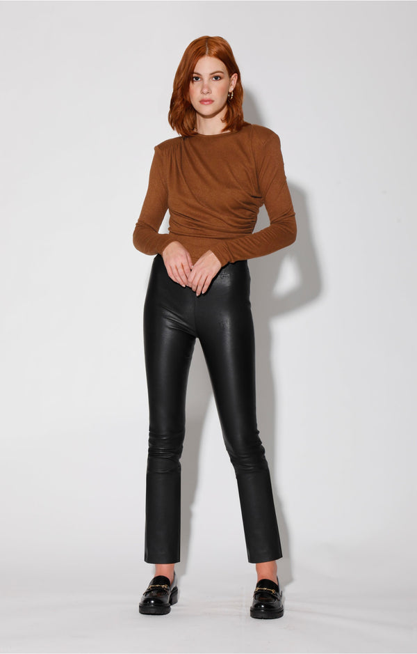 Karina Pant, Black - Stretch Leather